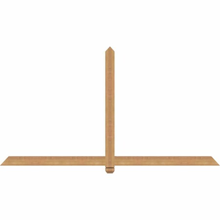 Ekena Millwork Eugene Smooth Timber Gable Bracket, Western Red Cedar, 84"W x 45"H x 1 1/2"D x 3 1/2"F, 13/12 Pitch GBW084X45X0204EUG00SWR